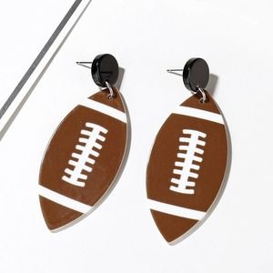Trendy Football Sports Fan Drop Earrings